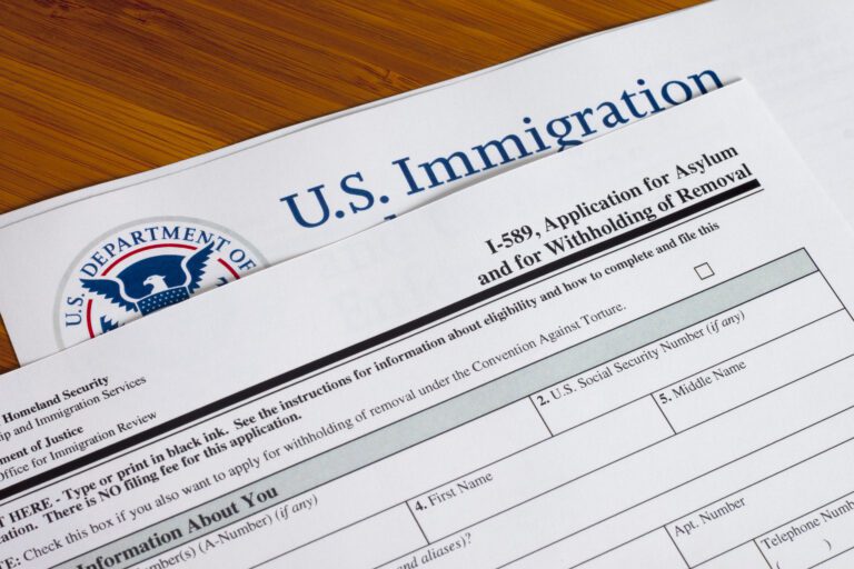 Application for asylum and for withholding of removal to fill out
